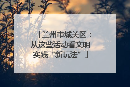 兰州市城关区：从这些活动看文明实践“新玩法”