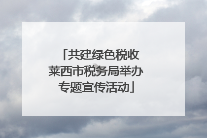 共建绿色税收 莱西市税务局举办专题宣传活动