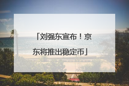 刘强东宣布！京东将推出稳定币