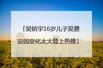 吴镇宇16岁儿子吴费曼因变化太大登上热搜