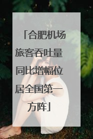 合肥机场旅客吞吐量同比增幅位居全国第一方阵