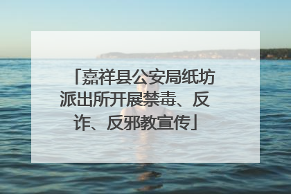 嘉祥县公安局纸坊派出所开展禁毒、反诈、反邪教宣传