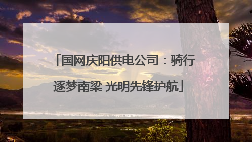 国网庆阳供电公司：骑行逐梦南梁 光明先锋护航