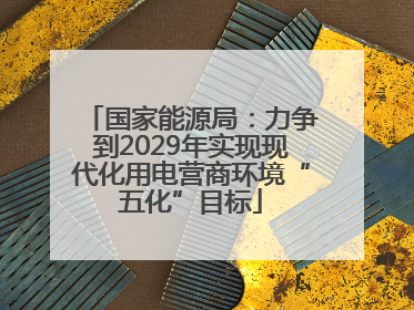 国家能源局：力争到2029年实现现代化用电营商环境“五化”目标