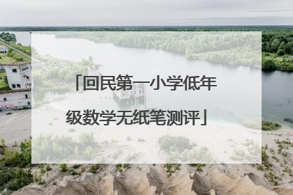 回民第一小学低年级数学无纸笔测评