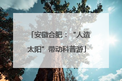 安徽合肥：“人造太阳”带动科普游