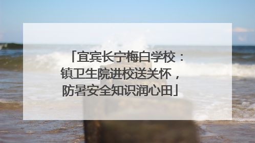 宜宾长宁梅白学校：镇卫生院进校送关怀，防暑安全知识润心田