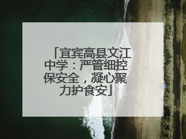 宜宾高县文江中学：严管细控保安全，凝心聚力护食安