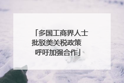 多国工商界人士批驳美关税政策 呼吁加强合作
