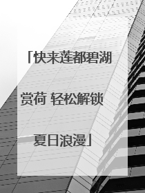快来莲都碧湖赏荷 轻松解锁夏日浪漫
