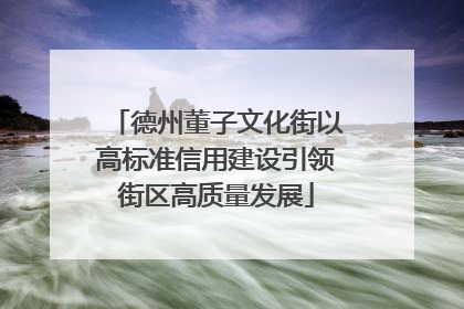 德州董子文化街以高标准信用建设引领街区高质量发展