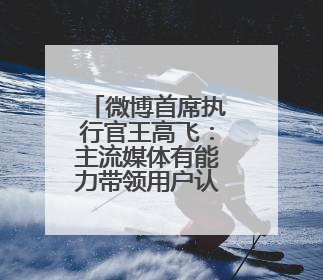 微博首席执行官王高飞：主流媒体有能力带领用户认知世界，在舆论场中搭建理性的讨论空间