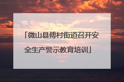 微山县傅村街道召开安全生产警示教育培训