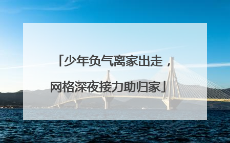 少年负气离家出走，网格深夜接力助归家