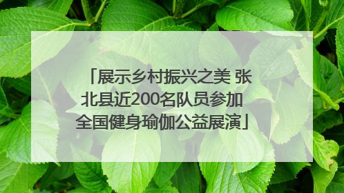 展示乡村振兴之美 张北县近200名队员参加全国健身瑜伽公益展演