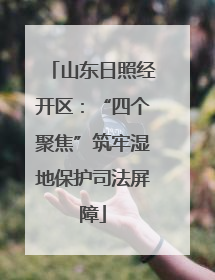 山东日照经开区：“四个聚焦”筑牢湿地保护司法屏障