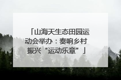 山海天生态田园运动会举办：奏响乡村振兴“运动乐章”