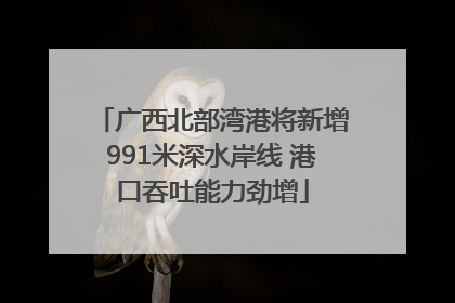 广西北部湾港将新增991米深水岸线 港口吞吐能力劲增