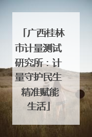 广西桂林市计量测试研究所：计量守护民生 精准赋能生活