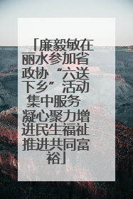 廉毅敏在丽水参加省政协“六送下乡”活动集中服务 凝心聚力增进民生福祉推进共同富裕