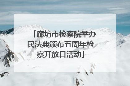廊坊市检察院举办民法典颁布五周年检察开放日活动