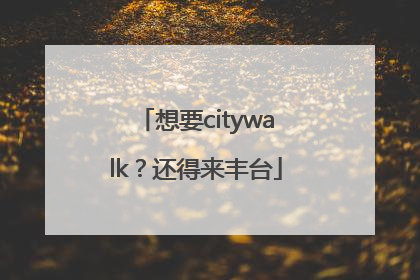 想要citywalk？还得来丰台
