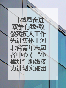 感恩奋进 双争有我•致敬残疾人工作先进集体丨河北省青年志愿者中心（“小橘灯”助残接力计划实施团队）：用温暖陪伴，守护特殊孩子成长