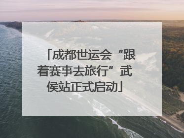 成都世运会“跟着赛事去旅行”武侯站正式启动