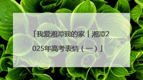 我爱湘潭我的家丨湘潭2025年高考表情（一）