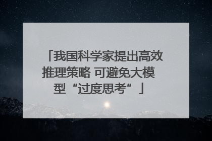 我国科学家提出高效推理策略 可避免大模型“过度思考”