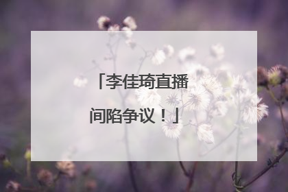 李佳琦直播间陷争议！