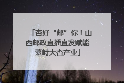 杏好“邮”你！山西邮政直播直发赋能繁峙大杏产业