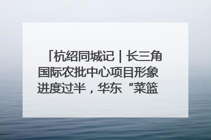 杭绍同城记｜长三角国际农批中心项目形象进度过半，华东“菜篮子”建设加码提速！
