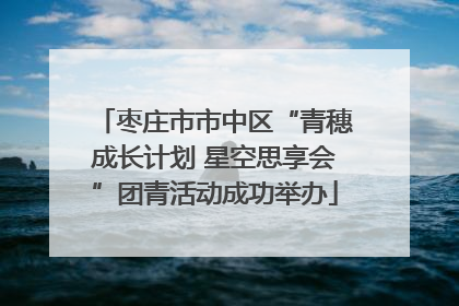 枣庄市市中区“青穗成长计划 星空思享会”团青活动成功举办