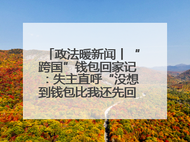 政法暖新闻丨“跨国”钱包回家记：失主直呼“没想到钱包比我还先回国！”