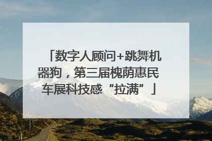 数字人顾问+跳舞机器狗，第三届槐荫惠民车展科技感“拉满”