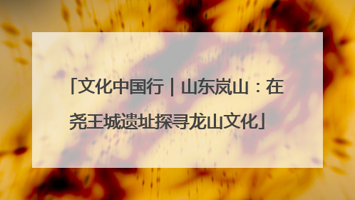 文化中国行｜山东岚山：在尧王城遗址探寻龙山文化