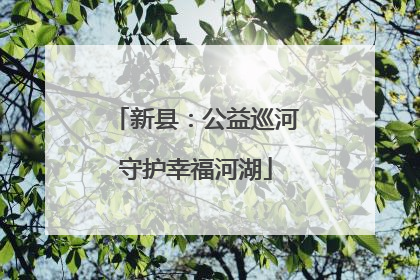 新县：公益巡河守护幸福河湖