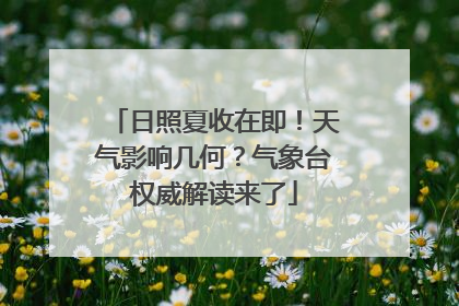 日照夏收在即！天气影响几何？气象台权威解读来了