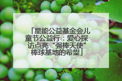 星能公益基金会儿童节公益行：爱心探访点亮“强棒天使”棒球基地的希望