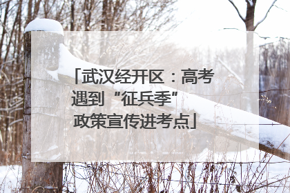 武汉经开区：高考遇到“征兵季”  政策宣传进考点
