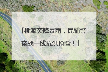 桃源突降暴雨，民辅警奋战一线抗洪抢险！
