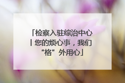 检察入驻综治中心丨您的烦心事，我们“格”外用心