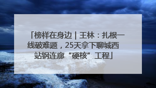 榜样在身边｜王林：扎根一线破难题，25天拿下聊城西站钢连廊“硬核”工程