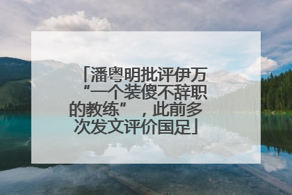 潘粤明批评伊万“一个装傻不辞职的教练”，此前多次发文评价国足