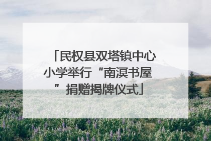 民权县双塔镇中心小学举行“南溟书屋”捐赠揭牌仪式