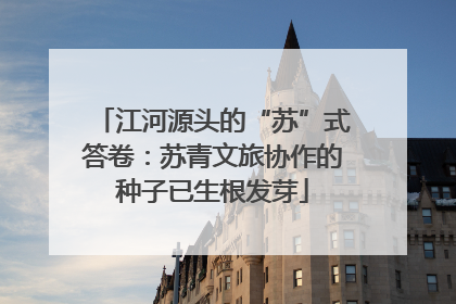 江河源头的“苏”式答卷：苏青文旅协作的种子已生根发芽
