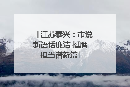 江苏泰兴：市说新语话廉洁 挺膺担当谱新篇