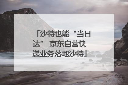 沙特也能“当日达” 京东自营快递业务落地沙特