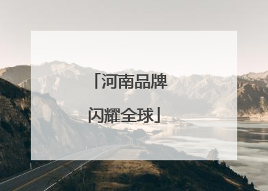 河南品牌 闪耀全球
